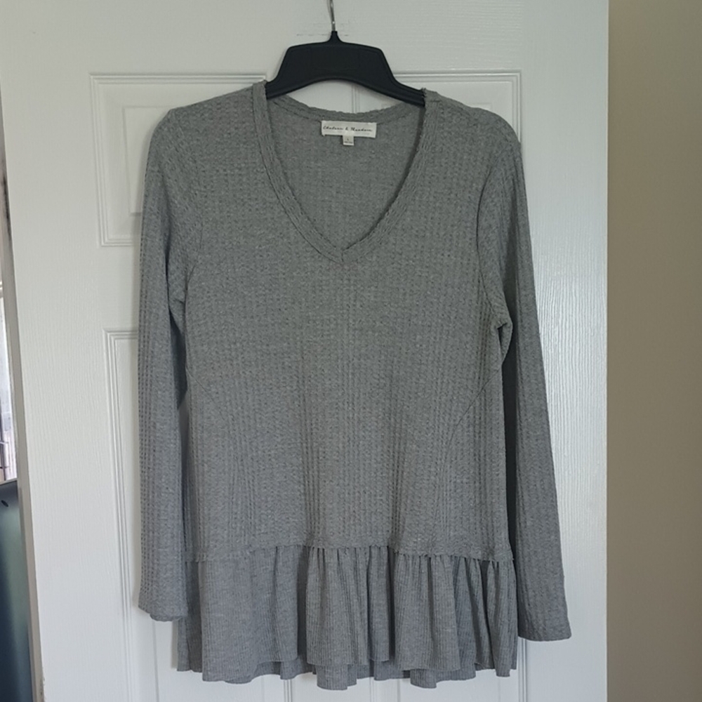 Chelsea & Theodore Gray Peplum Blouse